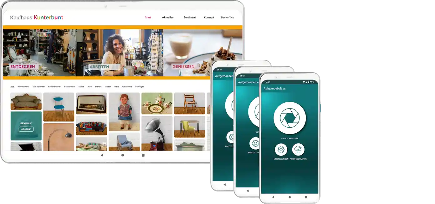 Die Anwendung Abfall-ABC auf dem Notebook, Desktop, Smartphone und Tablet